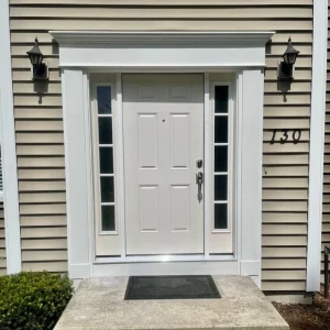 white exterior door